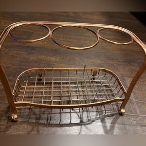 rose gold stand for hair products